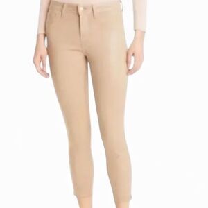 L’AGENCE Sabine High Rise Skinny Crop w/ Zip Cuff in Cappuccino